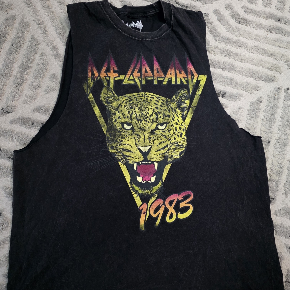 Def Leppard 1983 Black Tank Top